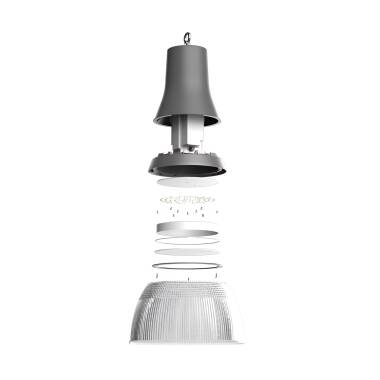 Producto de Campana LED Industrial con Reflector 90º 25-80W CCT LuzNova