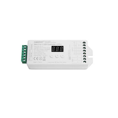 Controlador Regulador LED DL-X DALI 5 em 1 DT8 para Fita Monocor/CCT/RGB/RGBW/RGBWW 12/24V DC MiBoxer