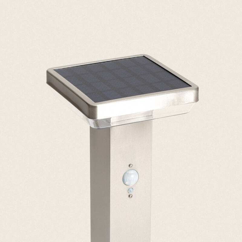 Producto de Baliza de Pie Exterior Solar LED 5W 50cm Aluminio con Sensor de Movimiento Barton Square