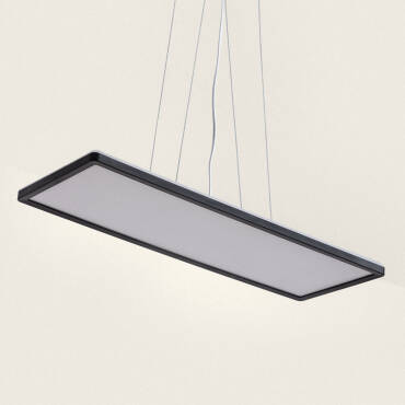 Candeeiro Suspenso LED 24W retangular CCT 580X200 MM Dupla face SwitchCCT Preto (3000K - 4000K - 6000K)