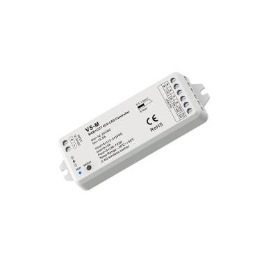 Controlador Regulador LED 12/24V DC para Fita LED RGBWW Compatível com Comando RF