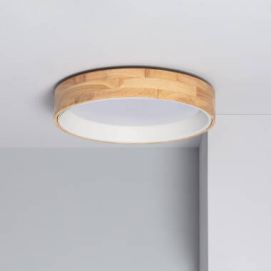 Plafón LED 20W Circular Madera Ø470 mm CCT Seleccionable Dari