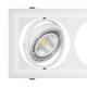 Aro Downlight Quadrado Basculante Aluminio para duas Lâmpadas LED AR111