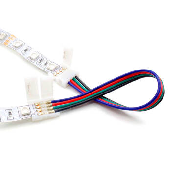 Produto de Cabo Duplo Conector Rápido Fita LED 12/24V RGB 10mm 