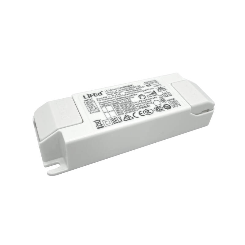 Produto de Driver LIFUD Regulável 1-10V 220-240V No Flicker Saída 9-42V 250-500mA 21W LF-AAA020B0500-42