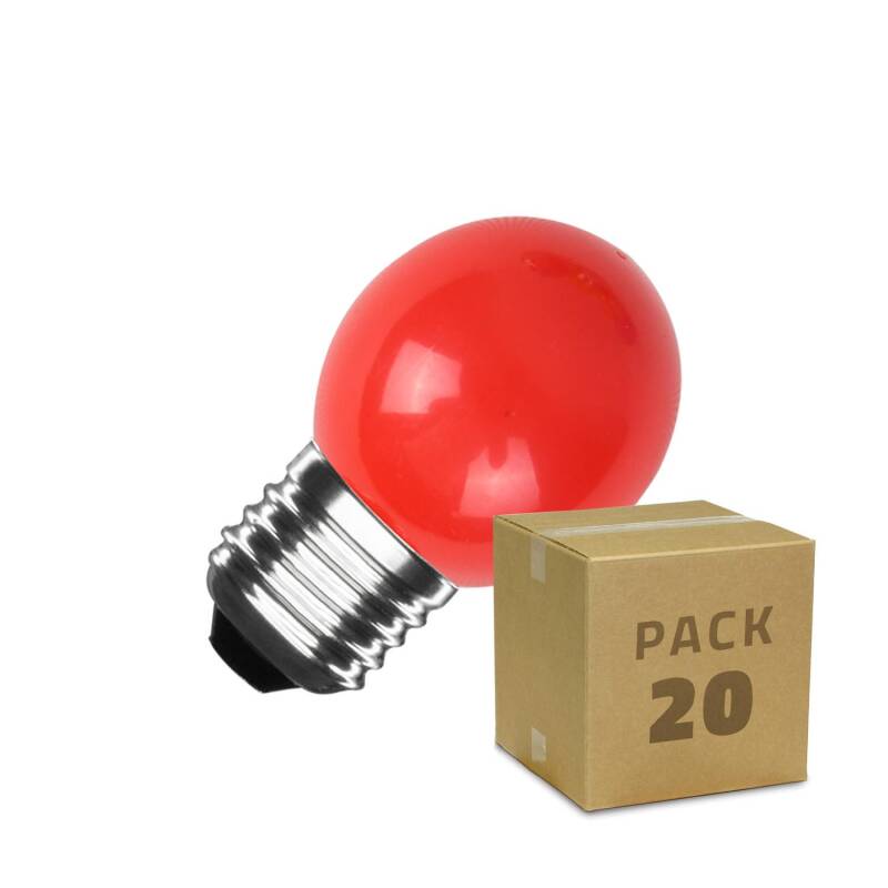 Produto de Pack 20 Lâmpadas LED E27 3W 300 lm G45 Monocolor 