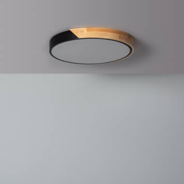 Plafón LED 24W Circular Madera CCT Seleccionable Ø418 mm Semi-Dari