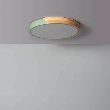 Plafón LED 24W Circular Madera CCT Seleccionable Ø418 mm Semi-Dari