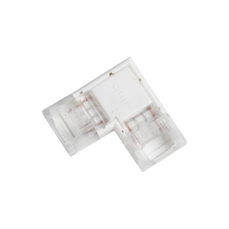 Produto de Conector Hipopótamo Esquina para Fita LED Monocolor 12-24V DC Largura 8 mm