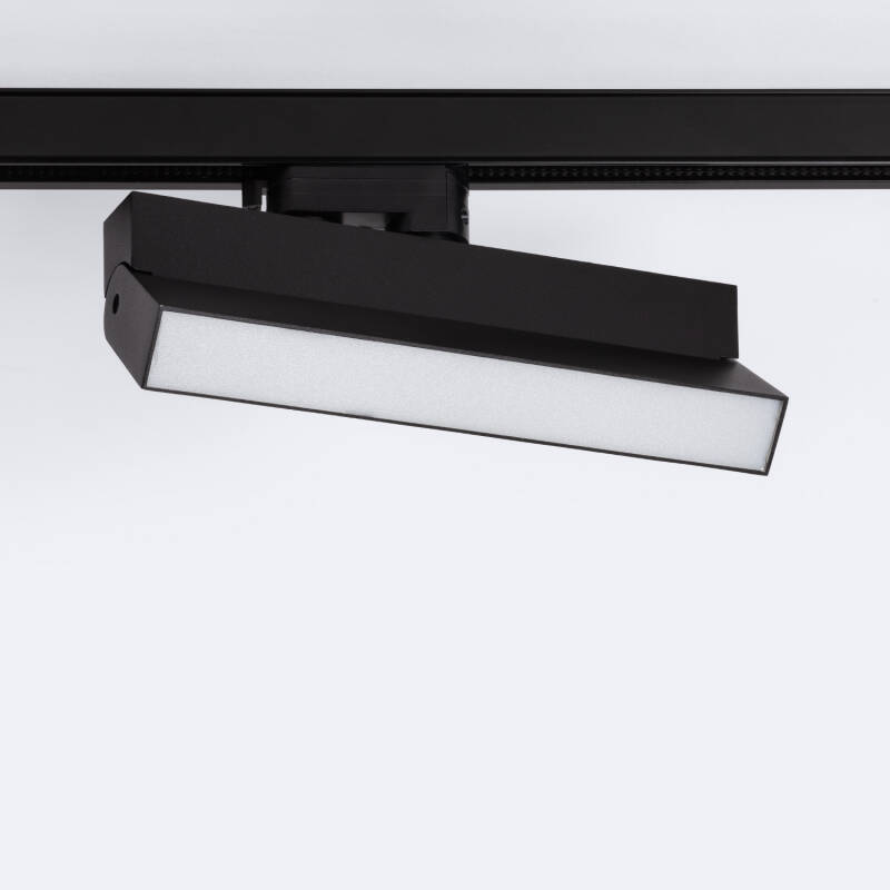 Produto de Foco Carril Linear LED Trifásico 24W Regulável TRIAC CCT Selecionável Elegant Preto