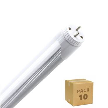 Tubo LED T8 G13 60 cm Aluminio Conexión un Lateral 9W 120lm/W Blanco Neutro (Pack 10 un)