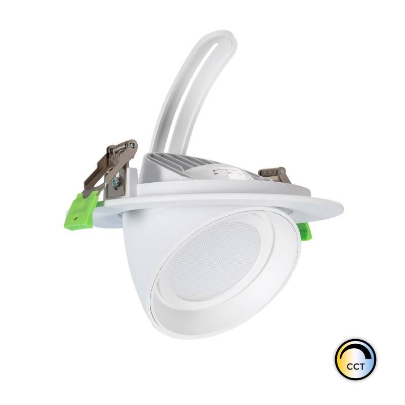 Produto de Foco Downlight Direcionável Circular LED 38W OSRAM 120 lm/W CCT LIFUD No Flicker 