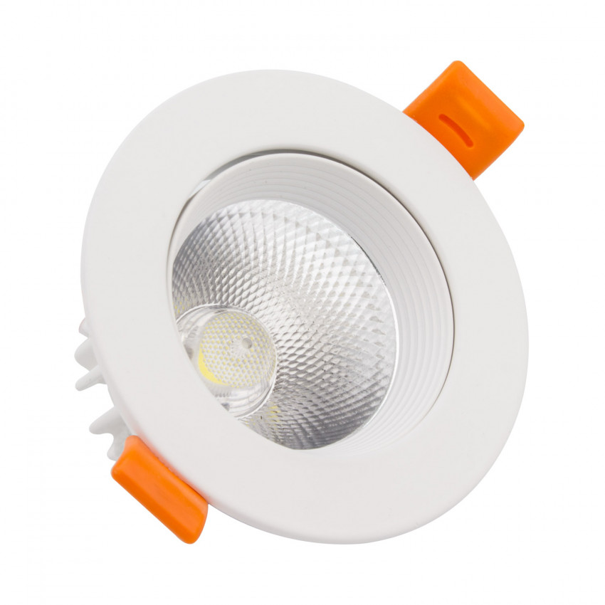 Produto de Foco Downlight LED 15W COB Direccionável Circular Branco Corte Ø 113 mm No Flicker