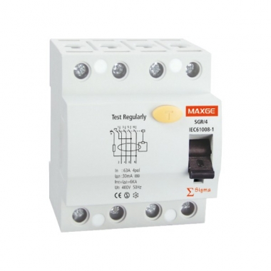 Interruptor Diferencial Industrial Superinmunizado 4P 30mA 25-40A 10kA Clase A MAXGE