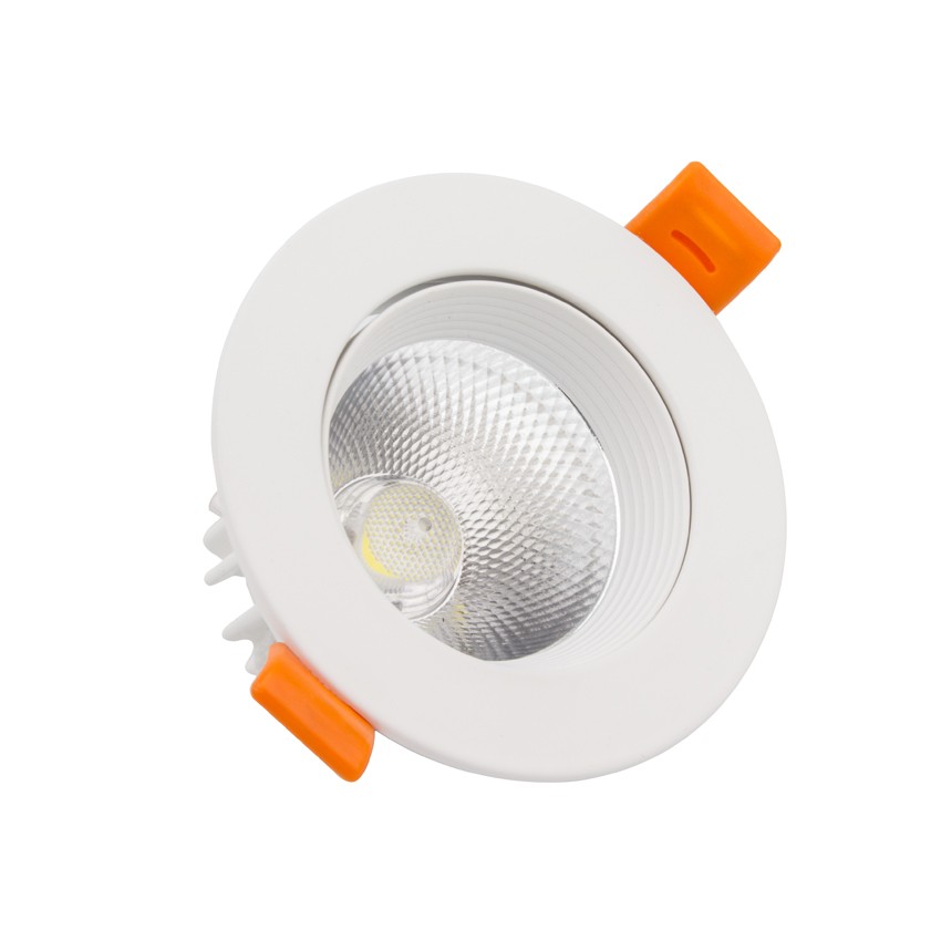 Produto de Foco Downlight LED 9W COB Direccionável Circular  Branco Corte Ø 90 mm No Flicker 