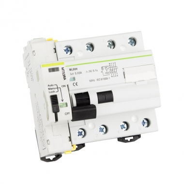 Producto de Interruptor Diferencial Industrial Rearmable Compacto 4P 30mA 40-63A 10kA Clase A MATIS