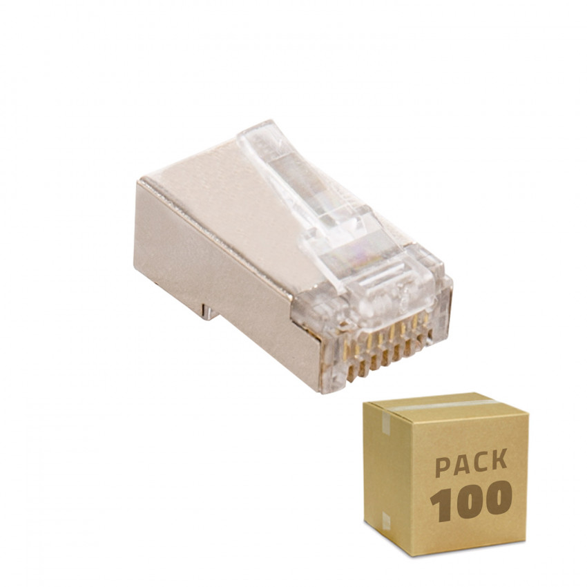 Pack 100 Unidades RJ45 FTP Blindado   
