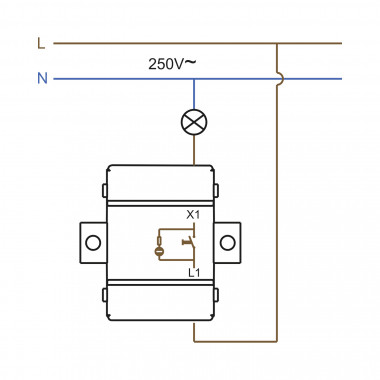 Produto de Interruptor Simple Pulsador com Indicador Luminoso IP54