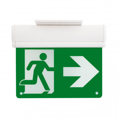 Producto de Luz Emergencia LED Superficie 10lm Permanente con Cartel Doble Cara