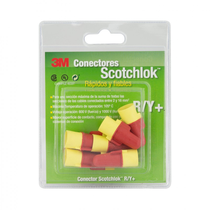 Pack Conector de Mola Scotchlok 3M R/Y 2-16mm² (6 Un) 3M-7010261501-RY