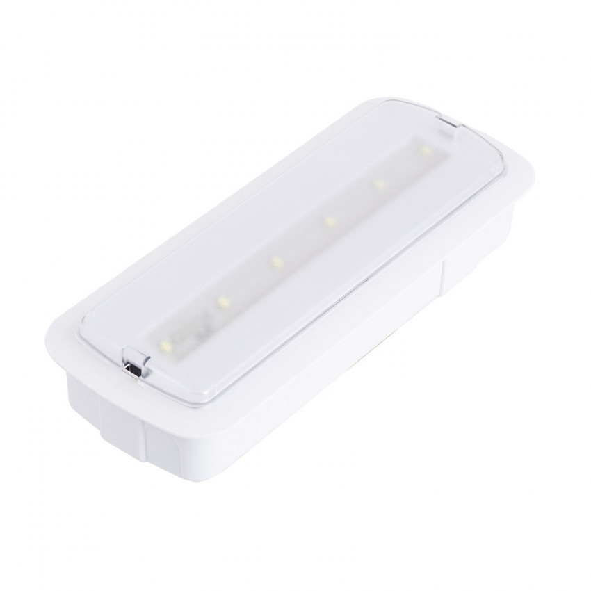 Luz Emergencia LED Empotrable/Superficie 200lm Permanente/No Permanente Corte 246x84 mm