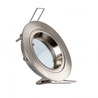 Aro Downlight Circular Prata para Lâmpada LED GU10 / GU5.3 Corte Ø 65 mm