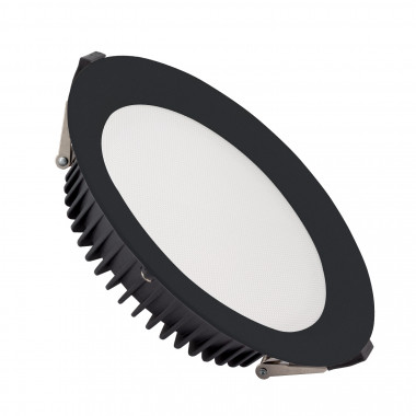 Producto de Downlight LED 24W SAMSUNG New Aero Slim 130 lm/W Microprismático (UGR17) LIFUD Negro Corte Ø 200 mm