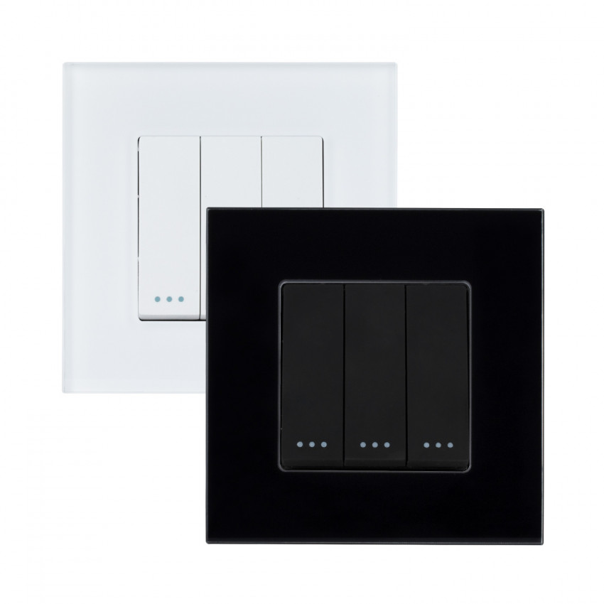Interruptor Triple con Marco PC Modern