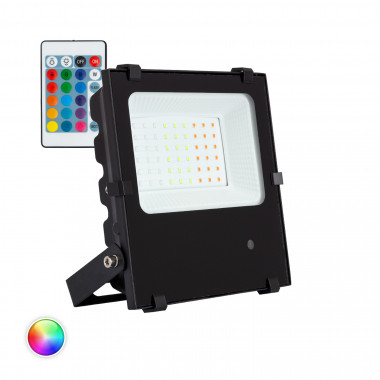 Foco Projetor LED 30W 135lm/W IP65 HE PRO RGB Regulável