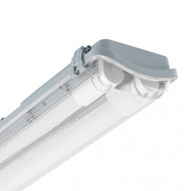 Producto de Pantalla Estanca Slim para dos Tubos LED 120 cm IP65 Conexión un Lateral