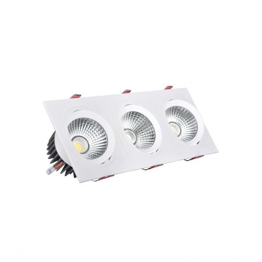 Producto de Foco Downlight LED 15W Rectangular Triple New Madison Corte 255x75 mm