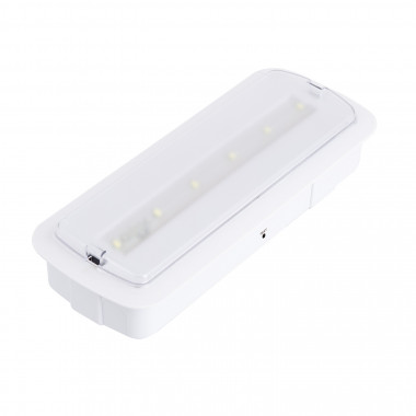 Luz de Emergência LED Embutido/Superficie 200lm Permanente / Não Permanente com Autoteste e Botão teste