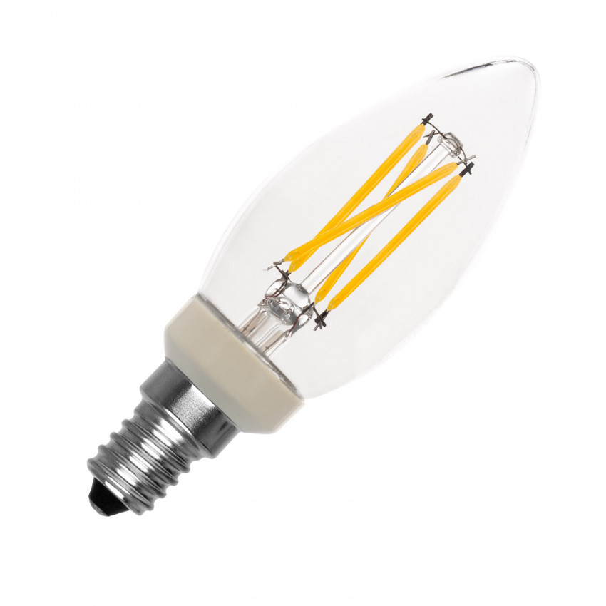 Lâmpada LED E14 C35 Regulável Filamento PHILIPS Candle 3.5W