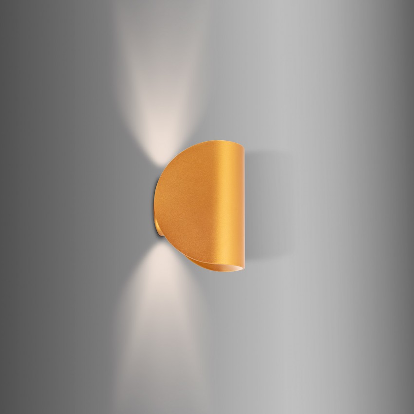 Aplique LED Gaia 6W Dourado Iluminação Dupla