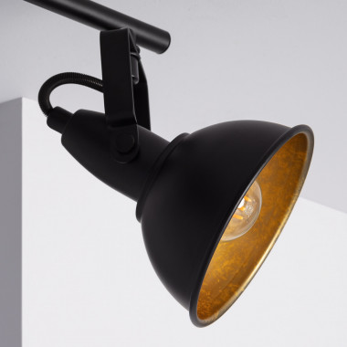 Lámpara de Techo Orientable Aluminio 2 Focos Negro Sinner - efectoLED