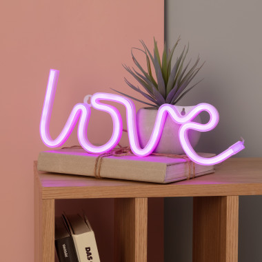 Neon LED Love com Bateria