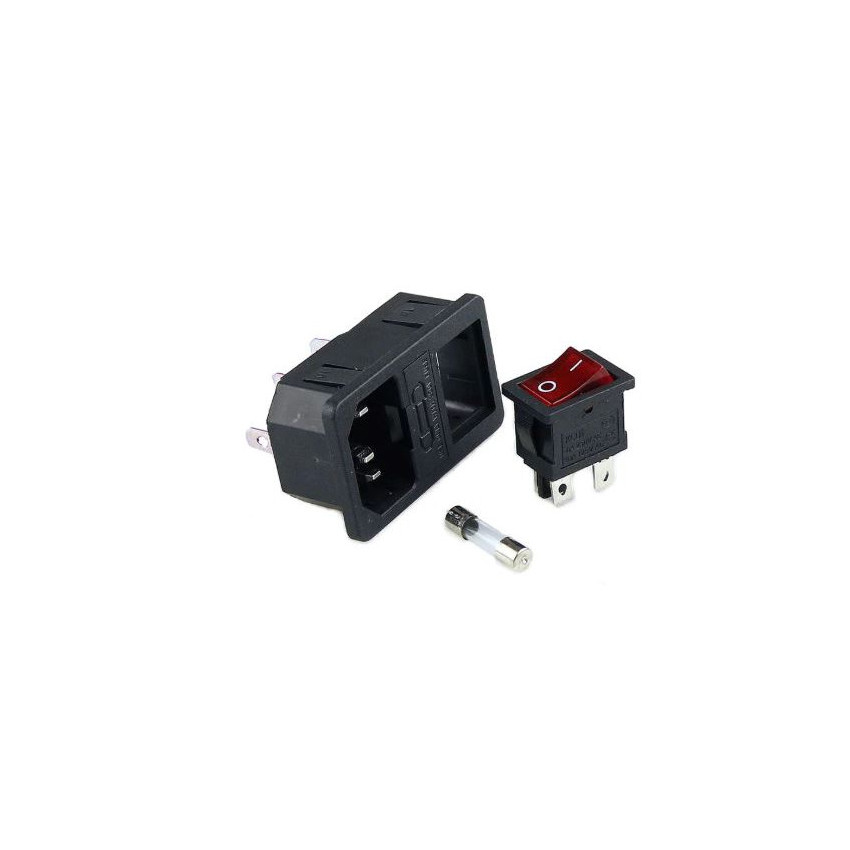 Enchufe con Interruptor 15A IEC320 C14