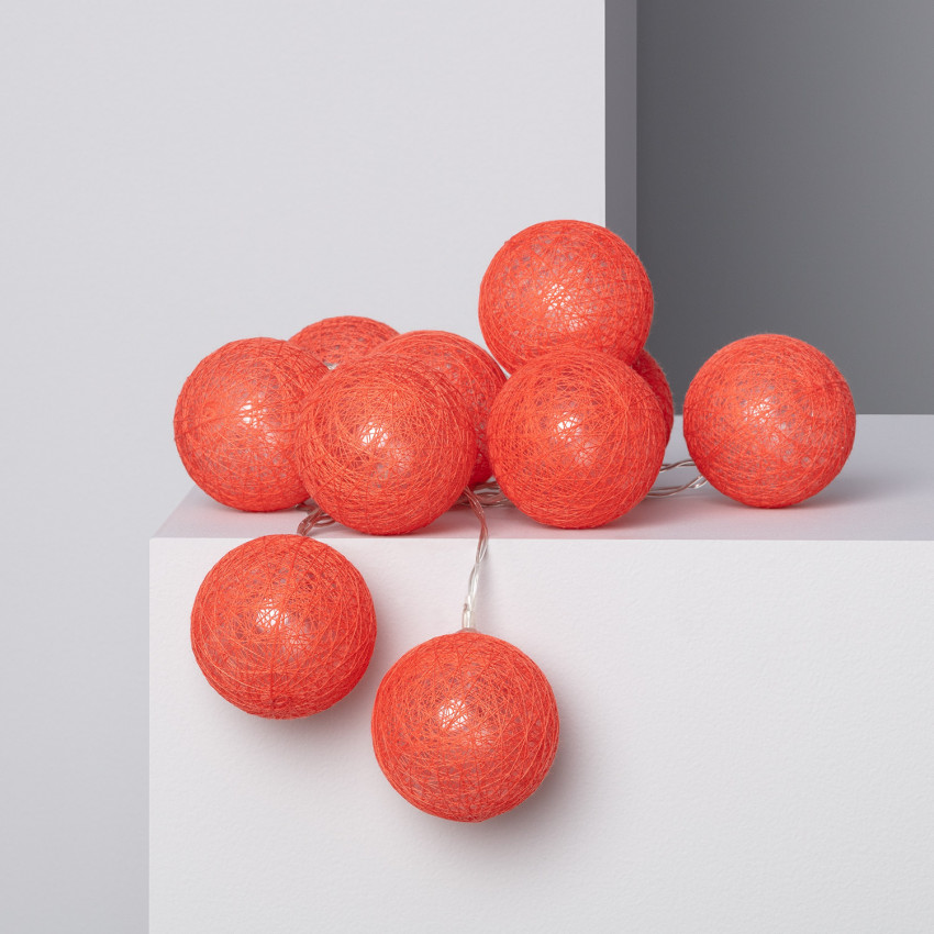 Guirnalda 10 Bolas LED Red Sugar 1.65m/2.85m