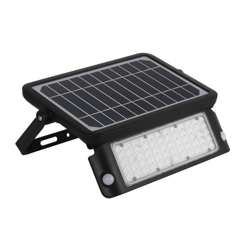 Foco Proyector LED Solar 10W IP65 con Sensor de Movimiento PIR y Crepuscular