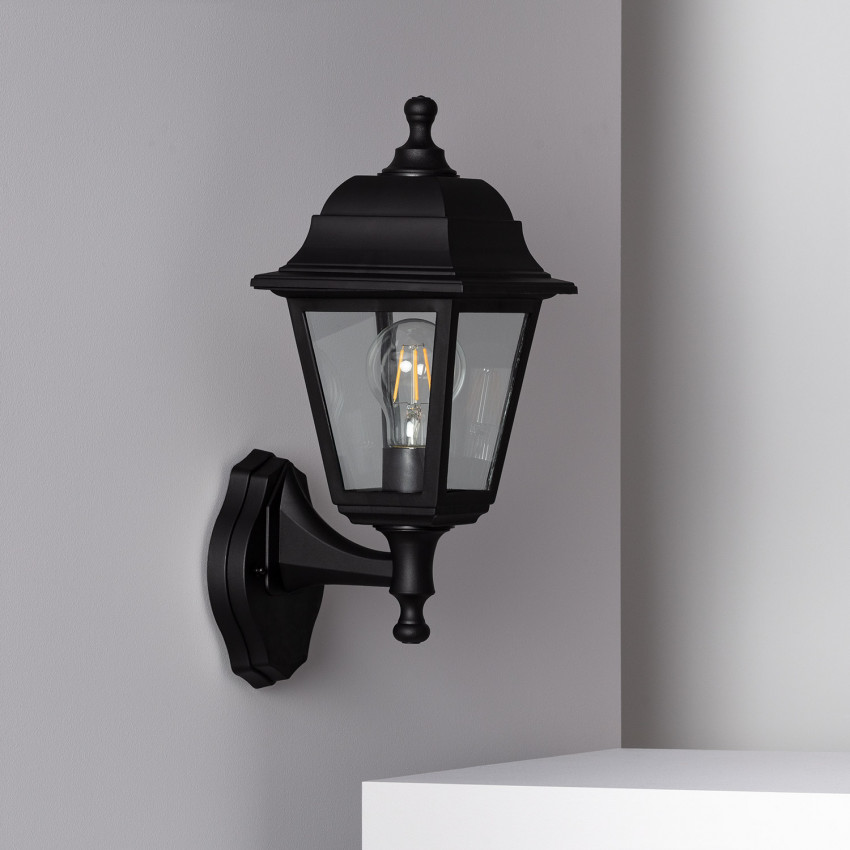 Aplique de Parede Exterior Mini Villa Negro