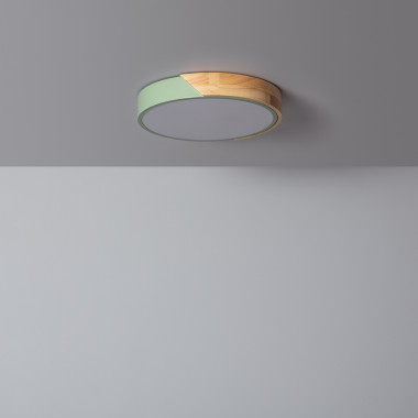 Plafón LED 18W Circular Madera Ø320 mm CCT Seleccionable Semi-Dari