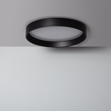 Plafón LED 30W Circular Metal Ø550 mm CCT Seleccionable Negro Design