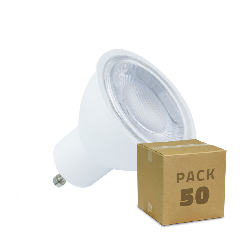 Caja de 50 Bombillas LED GU10 S11 Regulable 60º 7W Blanco Neutro