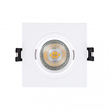 Produto de Aro Downlight Quadrado Basculante para Lámpada LED GU10 / GU5.3 Corte Ø 75 mm