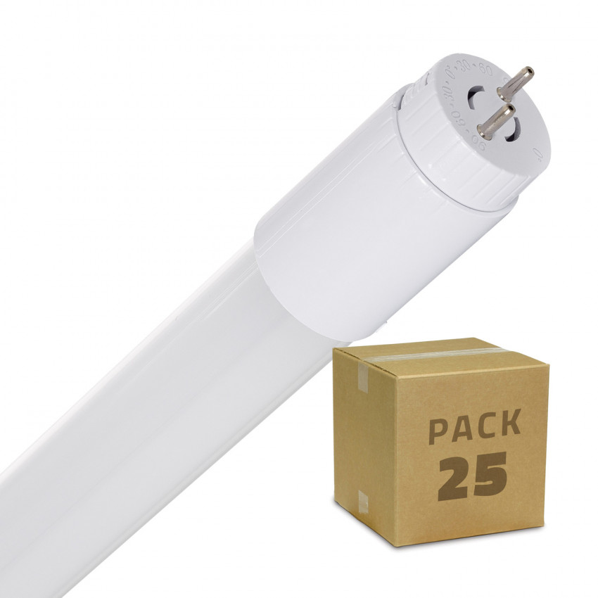Pack Tubo LED T8 de Vidro 1200mm Coneção por un Lado 18W (25x4.99€)