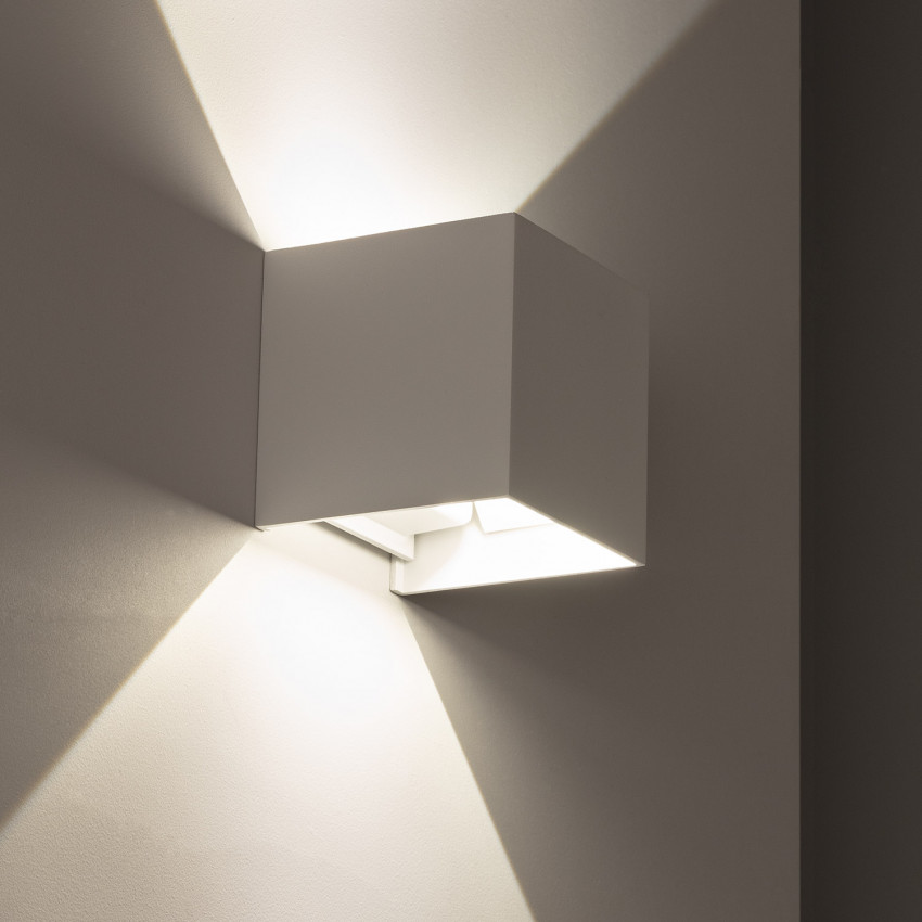 Producto de Aplique de Pared Exterior LED 6W Aluminio Iluminación Doble Cara Eros Blanco