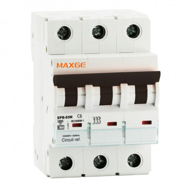 Produto de Interruptor Magnetotérmico Industrial 3P-10kA 10-63A Curva C MAXGE 