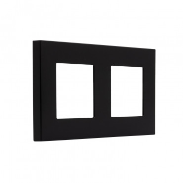 Moldura PC 2 Módulos Modern Preto para interrutor moderno