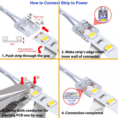 Conector de Hipopótamo Mini para Unir Tira LED IP20 - efectoLED