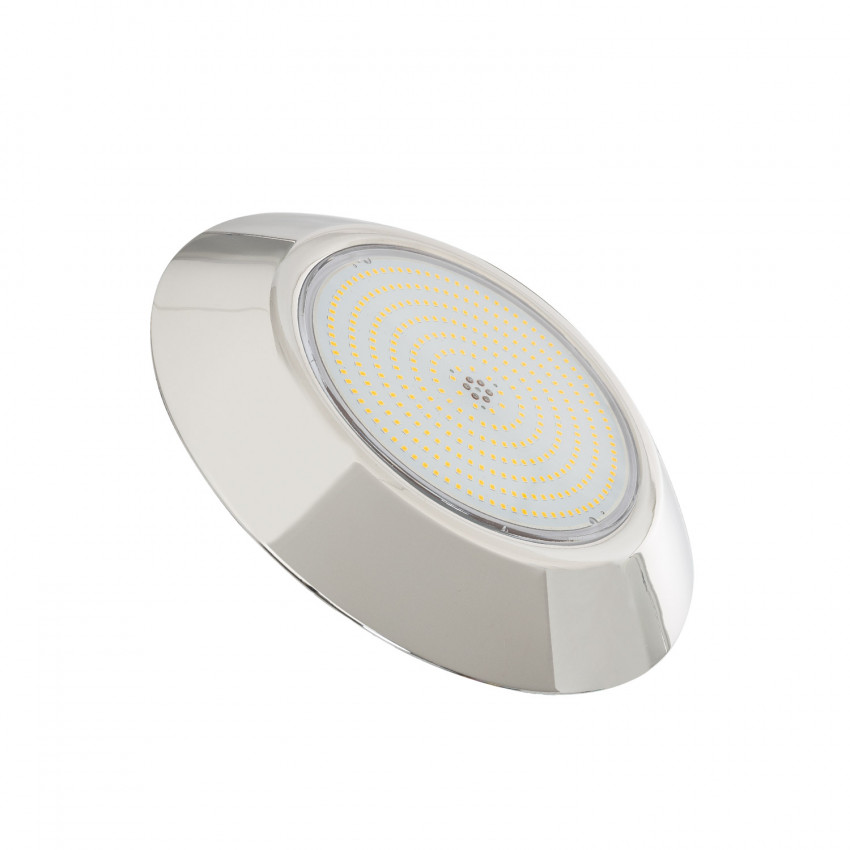 Foco Piscina Superfície LED Submersível 3000K 12V AC/DC IP68 Aço Inoxidável 24W 